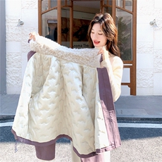 【新款】紫色皮毛羽绒内胆外套2C031-711-P235-K338，女装羽绒服，2C031