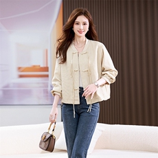 女装新中式外套秋季2026新春装夹克休闲上衣,女装短外套,板酷,中纺服装城 女装新中式外套秋季2026新春装夹克休闲上衣,女装短外套,板酷,中纺服装城