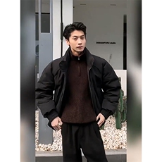 现货美式高街休闲棉衣夹克三防立领纯色户外工装加厚棉服外套，男装夹克，电商A486