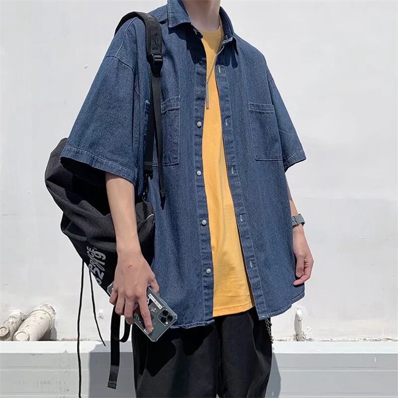 夏季短袖衬衫牛仔衫C124P38,男装衬衫,星座1116-2