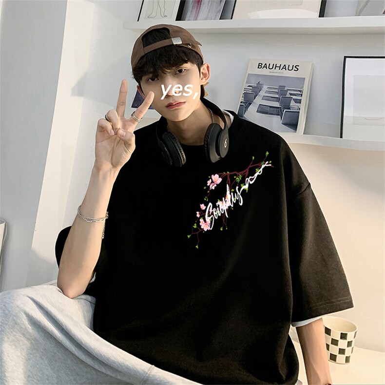 可设48小时发货支持抖音得物来样二开230克重磅美式短袖t恤MT343,男装T恤,电商A486-1