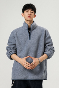 秋冬重磅加厚摇粒绒复合半拉链卫衣 W875特P58控98图片
