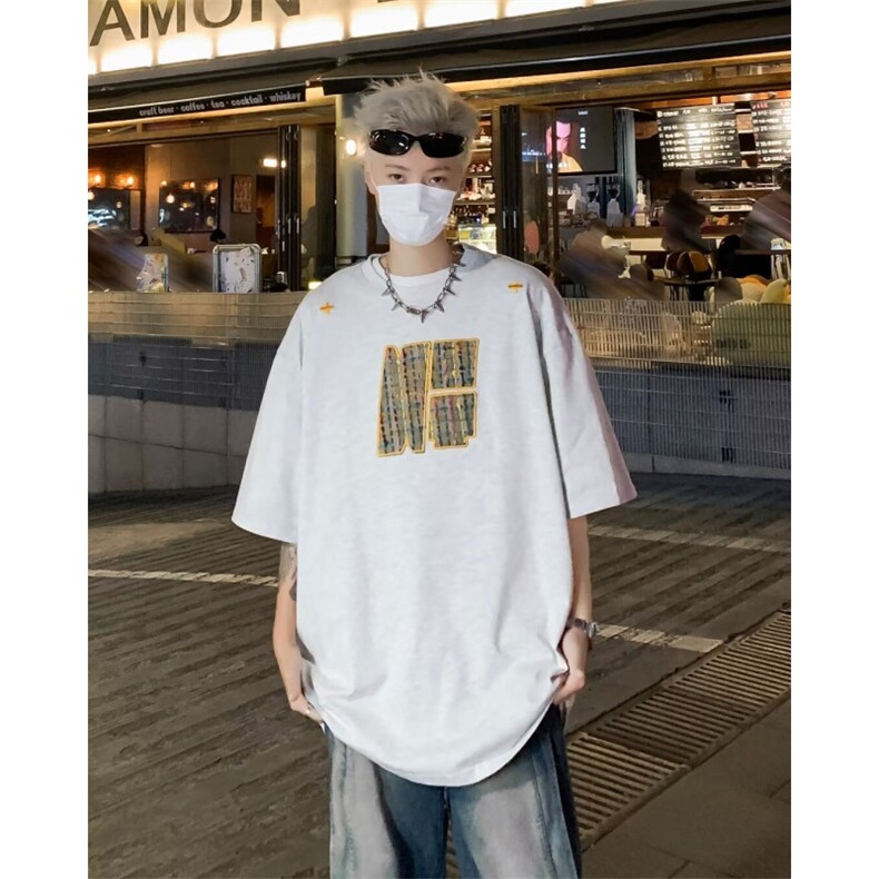 2024春夏季新款男休闲圆领短袖纯棉刺绣包边T3047P35,女包手腕包,星座1116-2
