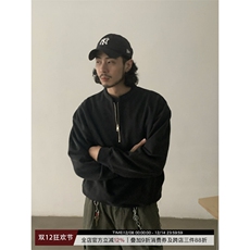 网图重磅美式复古水洗宽松短款套头半拉链卫衣男外套潮特P39，女装短外套，电商C306-1