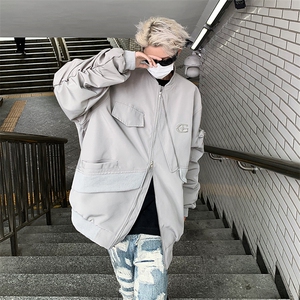 A790-P62春秋美式街头设计飞行服外套男潮牌百搭宽松工装夹克