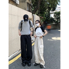 B221美式ins街头hiphop宽松工装休闲裤子LK23122-P65控88，男装休闲裤，电商B221