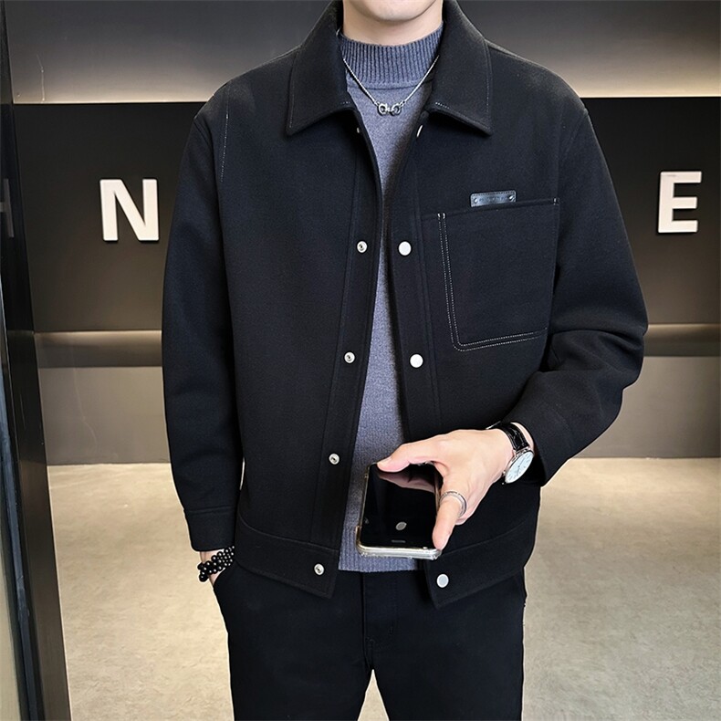JK902-P150 2025秋冬新品痞帅青年夹克百搭青年休闲外套图片