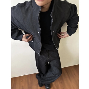 2025春秋美式新款重磅水洗帆布夹克cleanfit简约休闲百搭外套男图片