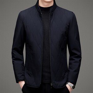 2023秋装宽松棉衣纯色外套中老年休闲立领外套男MNSAL-21186-P220，男装棉衣，电商B212（原钱塘6029）