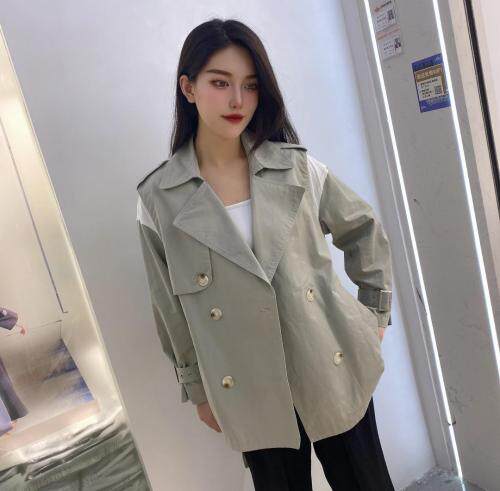 新款短版风衣，女装风衣，锦雅