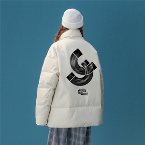 中性22冬季潮流设计感印花立领棉服TPMY55P65控99特批无差价图片