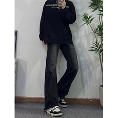 WASSUPHAPPY渐变微喇牛仔裤男款春秋季夏款潮牌宽松vibe休闲裤子，男装牛仔裤，星座1116A（原606A-3）