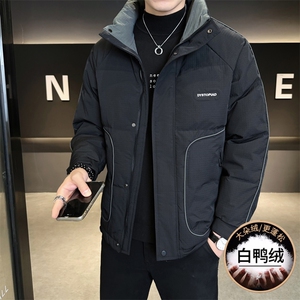M838-P165 标50%白鸭绒男士2025冬季羽绒服时尚潮流立领夹克图片