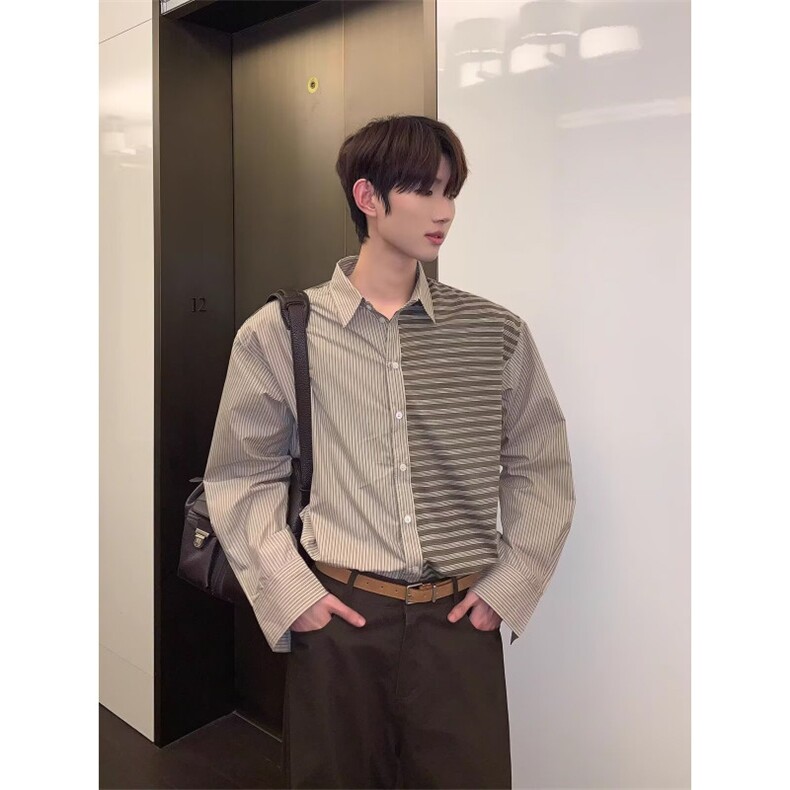 1506/QS2280/P37男士通勤条纹休闲衬衫商务百搭时尚帅气衬衣,男装衬衫,星座1506
