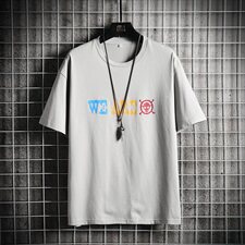 短袖T恤男生潮纯棉潮牌五分半袖宽松潮流男士体恤夏季DS749T，男装T恤，电商A102