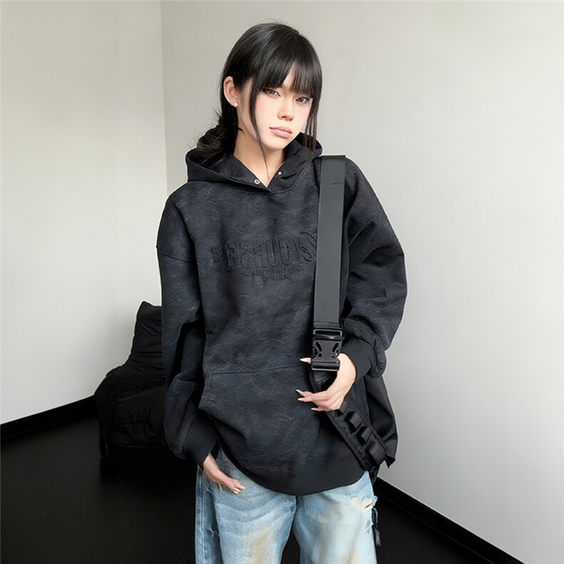 抖音904-2-CD612-P60加绒P70控98重磅卫衣连帽外套重磅男女潮图片