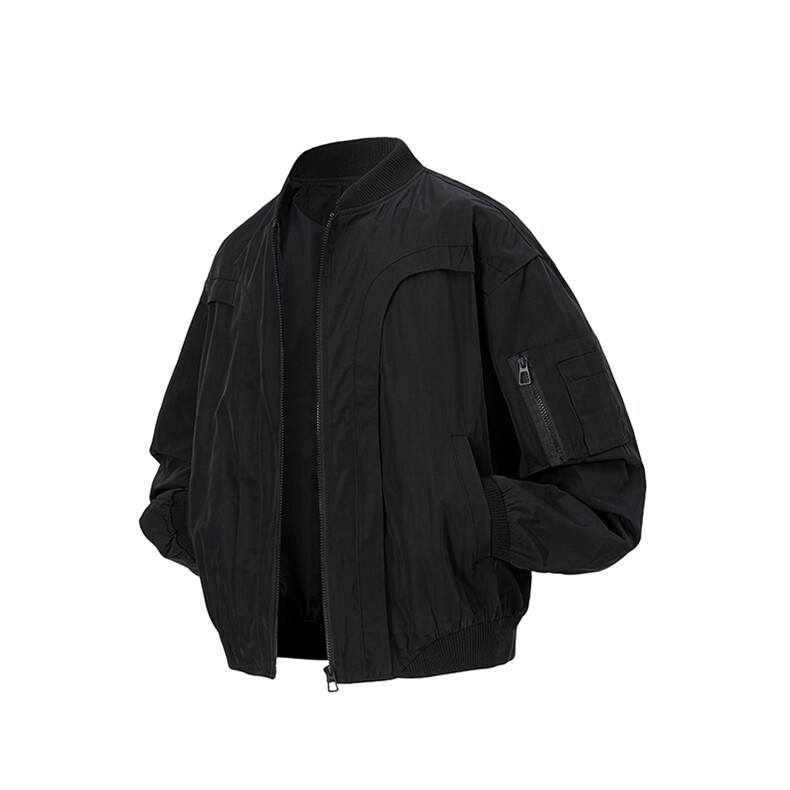 特P75无差价新款时尚美式复古春飞行服外套HJ5752-立体平铺,女装短外套,电商A003