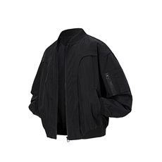 特P75无差价新款时尚美式复古春飞行服外套HJ5752-立体平铺，女装短外套，电商A003