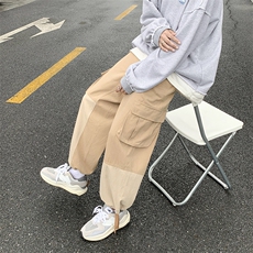 直筒工装裤男韩版潮流裤子春秋季新款宽松潮牌束脚长裤AK0362-P40，男装休闲裤，星座1008