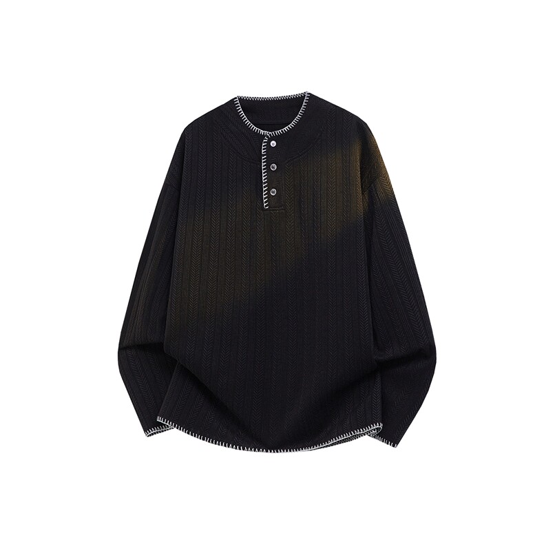 现货新款T26001-P38特控78大码中性撞色长袖卫衣T恤，男装T恤，电商D232