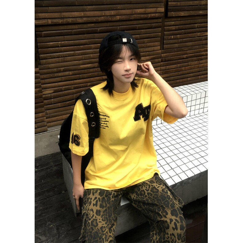 【有货】BK904CC-特P35 美式重工刺绣短袖T恤男女图片