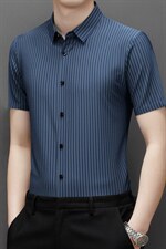 夏季2023新款短袖衬衫男士商务修身休闲上衣衬衣潮流，男装衬衫，电商B212（原钱塘6029）