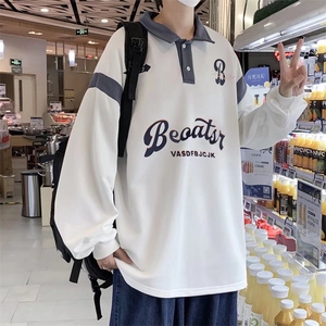 现货美式polo衫潮牌卫衣翻领上衣春秋ins男情侣外套  W2461-P38图片