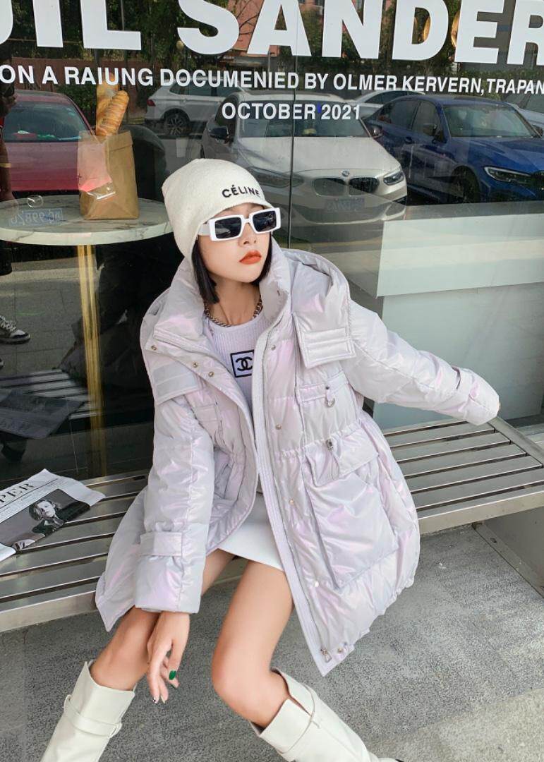 现货幻彩拉绒新面料90白鸭绒羽绒服，女装羽绒服，登石木子