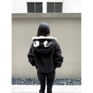 【量大价格可谈】韩系加厚男女冬季连帽毛领棉服外套 SM2891 P88图片