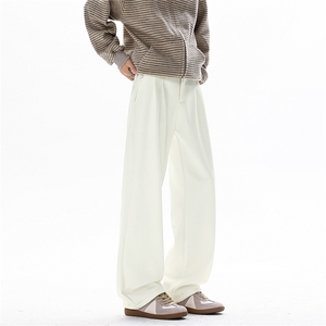 秋冬直筒垂感休闲裤男阔腿潮流百搭宽松西裤拖地长裤子KZ028P55图片