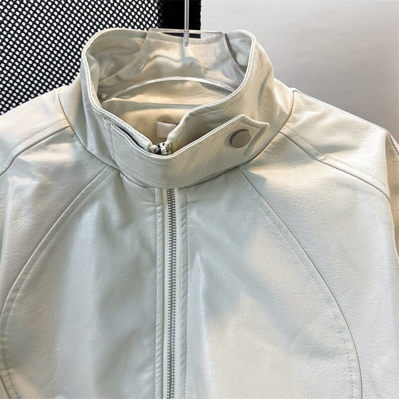 pu皮立领垫肩机车服夹克男款秋冬新款潮流宽松百搭外套8728P70,男装夹克,星座410-2