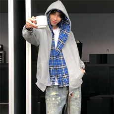 假两件连帽开衫卫衣男春秋外套休闲新款常规潮青少年百搭JKT210，女装短外套，星座516A