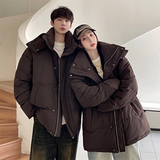 羽绒服男冬季新款港风宽松连帽白鸭绒外套YR922-P160(控价208元，男装羽绒服，星座214-3