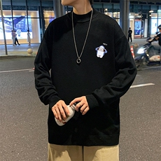 M18167-P45加绒款-P65半高领毛衣男士大码针织衫男毛线衣男，男装针织衫/毛衣，电商A040