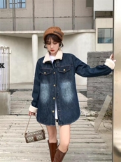 爱美欧现货 羊羔毛牛仔加绒衬衣,其它,爱美欧