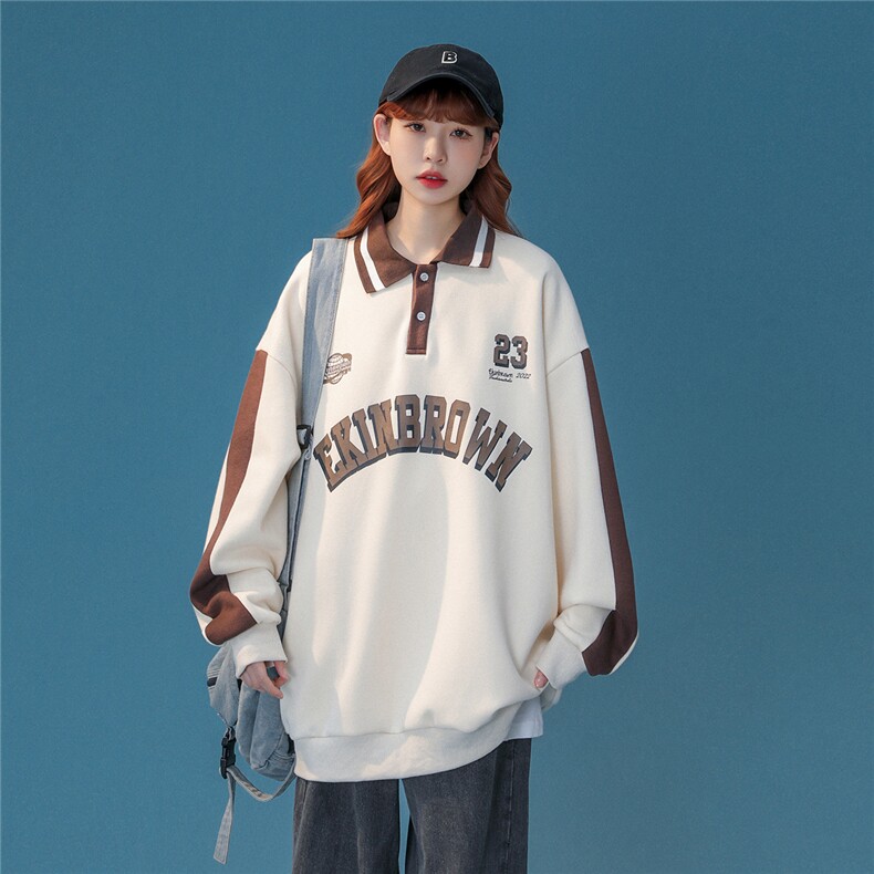 中性风POLO领卫衣女情侣大码M-5XL休闲套头卫衣男外套类C7720P55，男装Polo衫，星座227-7