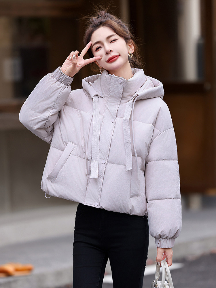 白色小香风短款羽绒服女2025新款冬季小个子超好看保暖白鸭绒外套,女装羽绒服,姿衣坊