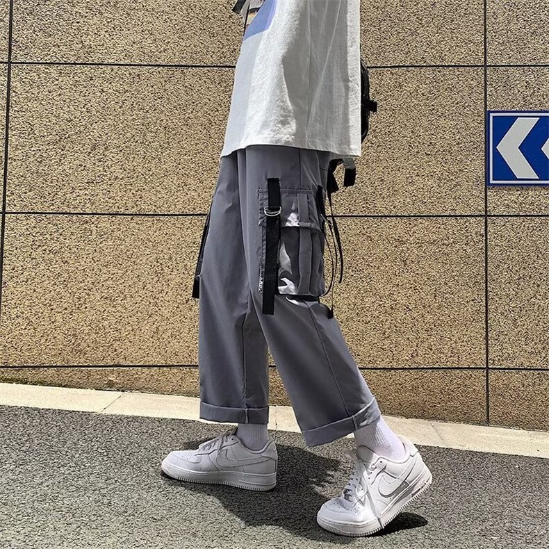 男直筒宽松型中低腰工装裤青春流行时尚潮牌休闲裤潮MK30-P35图片