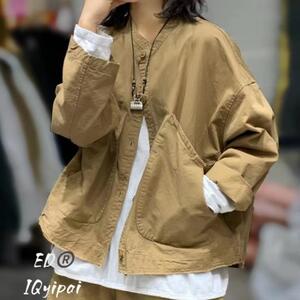 :2025韩东休闲风圆领工装外套图片