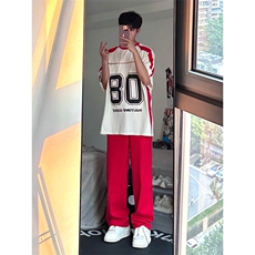 24年春夏季水洗高街vibe直筒宽松阔腿五色牛仔裤NZ2310-P55控78，男装牛仔裤，星座1002-1