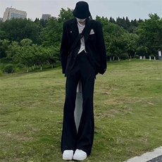 纯色cleanfit冰丝裤子马吉拉那不勒斯微喇西裤XK01-TP30，男装西裤，星座310A-4
