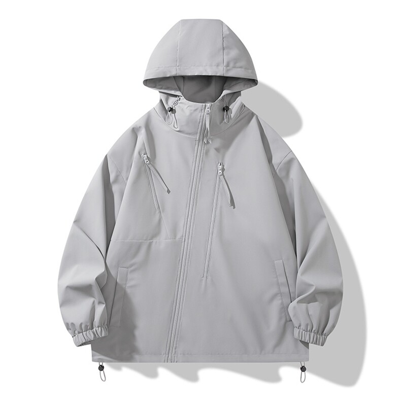 港风上衣多拉链夹克宽松落肩拼色冲锋衣外套JK834P75,男装夹克,星座1204-3