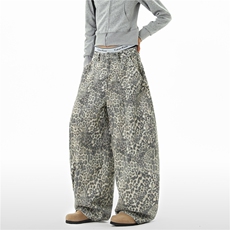【现货】XZ612-N1504-65控98美式复古豹纹水洗工装弯刀裤工装裤，男装工装外套，星座612