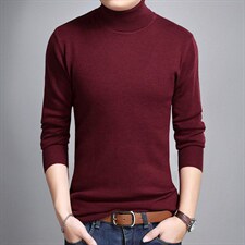 BSS7603男士2023年秋新款加厚长袖高翻领纯羊毛针织衫休闲P138图片