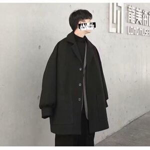 气质ins日系原宿文艺慵懒简约百搭中长款外套流行新款时尚潮流图片