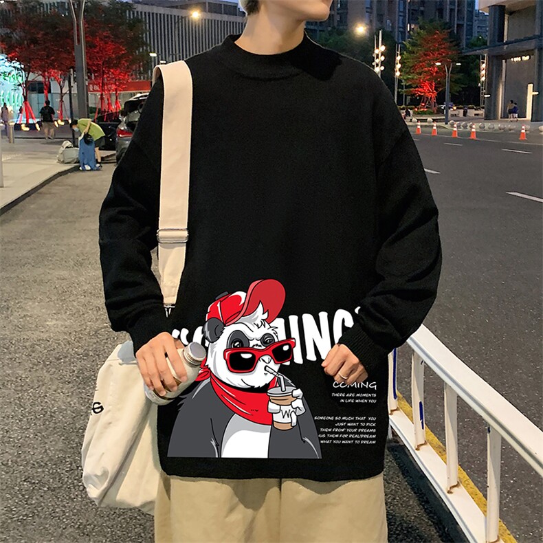 M18218-P45加绒款-P65半高领毛衣男士大码针织衫男毛线衣男,男装针织衫/毛衣,电商A040