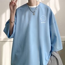 春夏季七分袖t恤男大码五分袖男短袖中袖Q11072-P30，男装T恤，电商A040