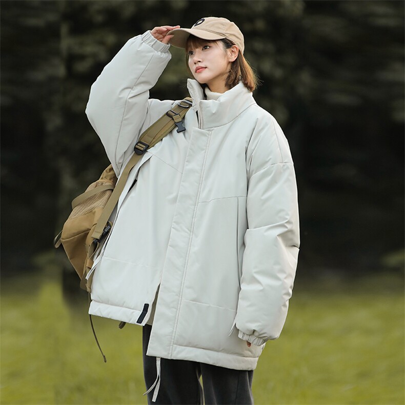 现货美式高街休闲夹克冬季立领纯色三防户外工装加厚棉服外套,男装夹克,电商A486