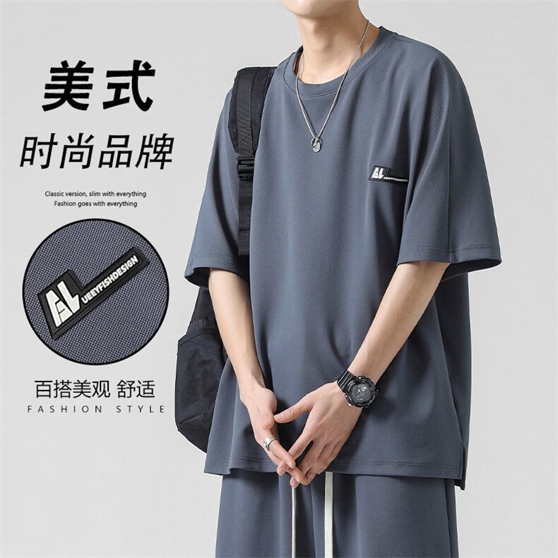 薄款透气休闲运动夏季跑步冰丝速干夏装短袖 TT311-特批36图片