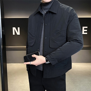 标50绒 店主风新款男士翻领轻薄羽绒服短款外套 B338-8573-P165图片